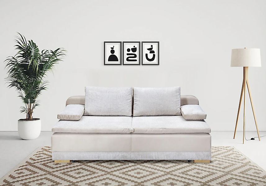INOSIGN Schlafsofa "Ben", mit Boxspringaufbau, Bettfunktion & Bettkasten, D günstig online kaufen