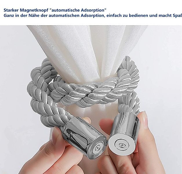 Coonoor Raffhalter Schnallen Vorhang Binder Magnetische Vorhang Raffhalter, günstig online kaufen