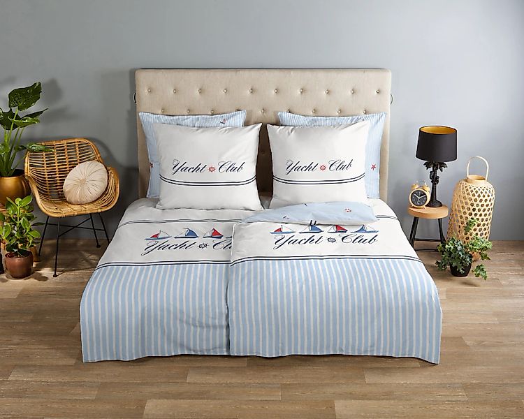 good morning Wendebettwäsche »Yachtclub«, 100% Baumwolle, Renforcé, Reißver günstig online kaufen