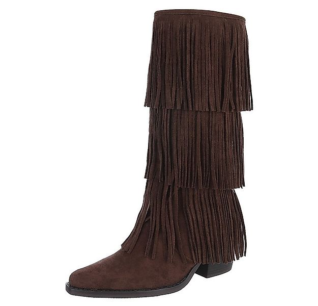 Ital-Design Fransenstiefel für Damen – Komfortabel und Trendig Westernstief günstig online kaufen