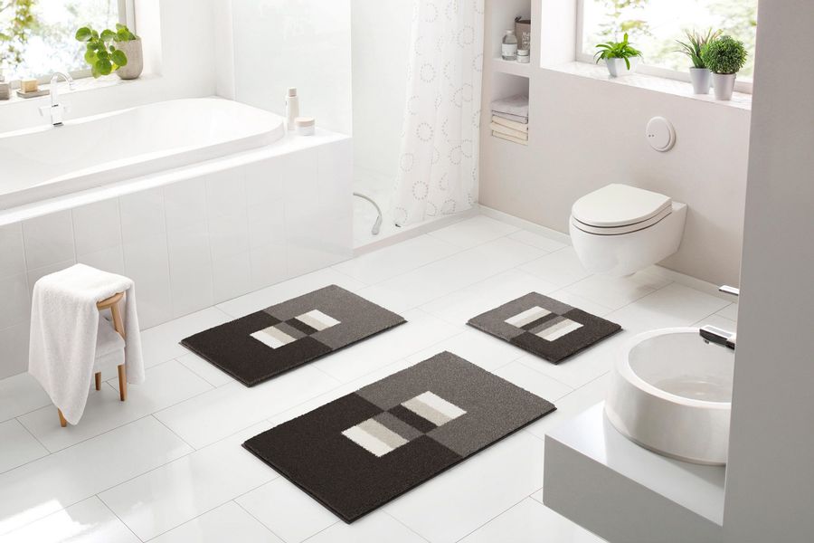 Linea Due Badematte "Merkur" Höhe 18 mm rutschhemmend beschichtet fußbodenh günstig online kaufen