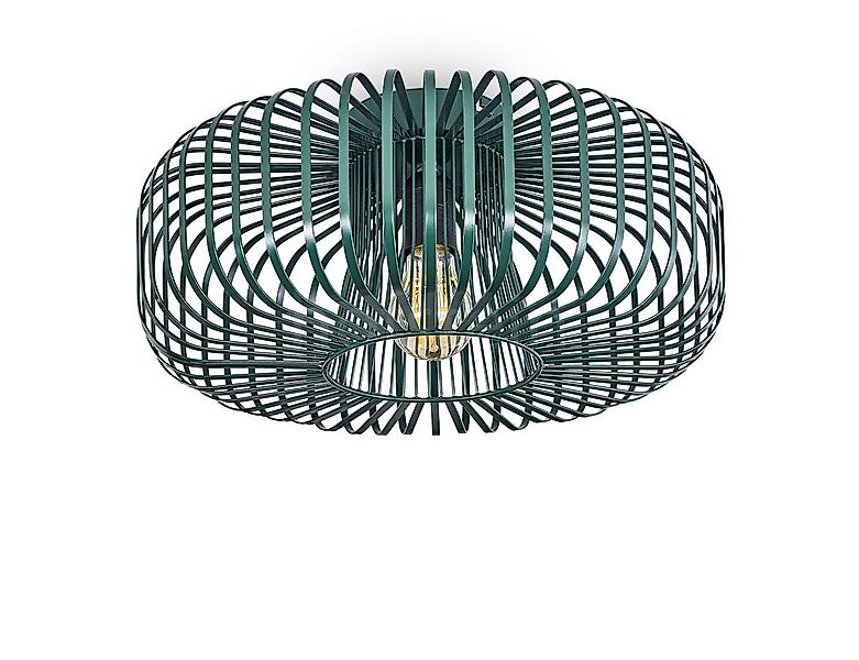 hofstein Deckenleuchte runde Deckenlampe aus Metall in Grün, ohne Leuchtmit günstig online kaufen