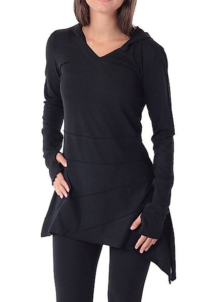 PUREWONDER Tunikakleid Longshirt Tunika aus leichter Baumwolle mit Zipfelka günstig online kaufen
