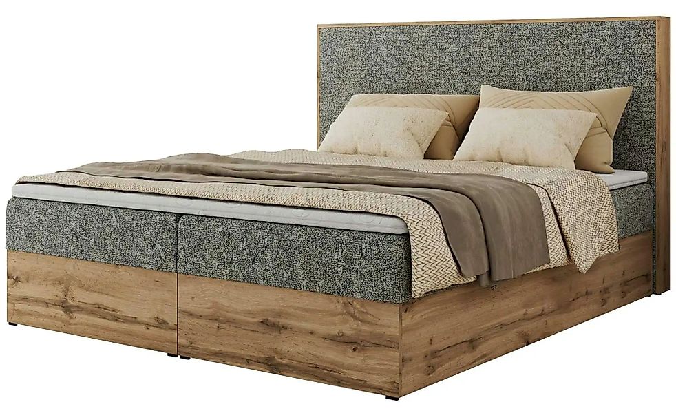 Boxbett mit Bettkasten Wood Classic ¦ grau ¦ Maße (cm): B: 144 H: 120 Bette günstig online kaufen