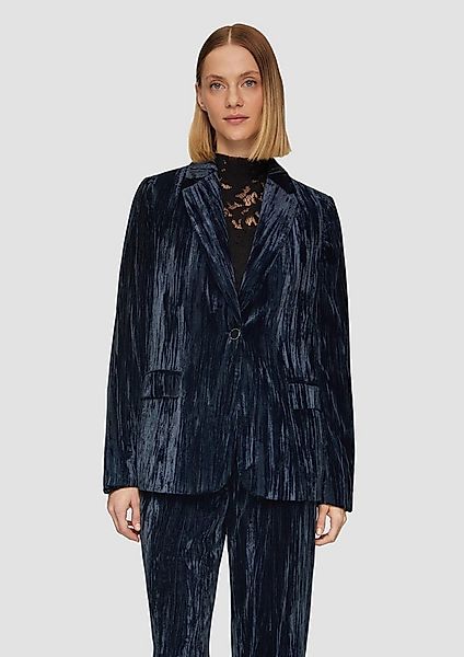 s.Oliver Jackenblazer Indoor-Blazer Leichter strukturierter Samtblazer im R günstig online kaufen