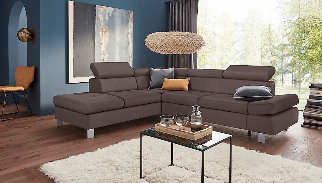 exxpo - sofa fashion "Fiji, L-Form" mit Kopf- bzw. Rückenverstellung, wahlw günstig online kaufen