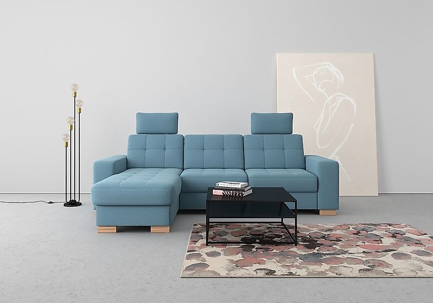 sit&more Ecksofa "Quincy L-Form" wahlweise mit Bettfunktion und Bettkasten günstig online kaufen