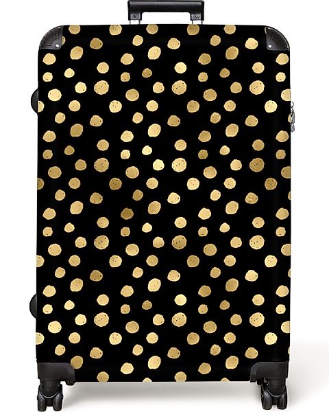 NoBoringSuitcases.com© Hartschalen-Trolley Gold - Tupfen - günstig online kaufen