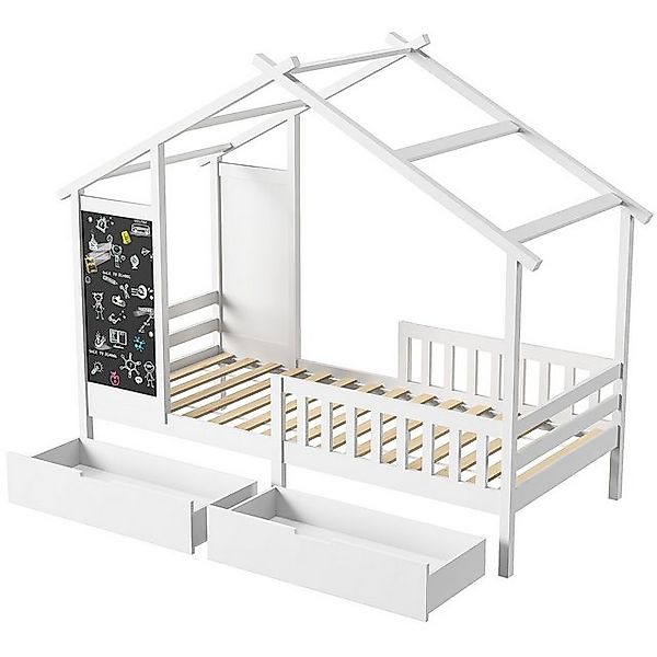 FUROKOY Hausbett Kinderbett Jugendbetten 90x200 inkl.Dachaufbau, , Massivho günstig online kaufen