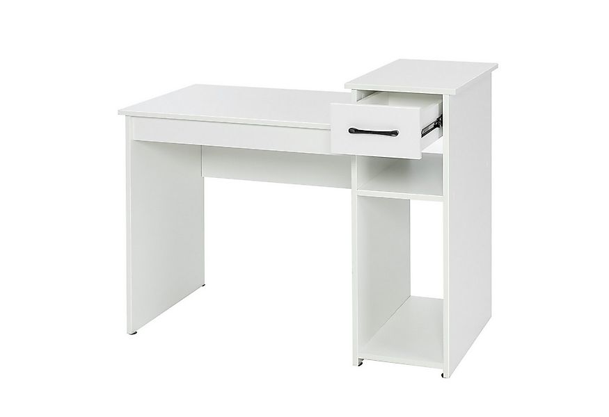 COSTWAY Schreibtisch, mit Schublade & offenen Regalen, 104x50x82cm günstig online kaufen