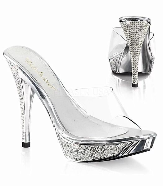Pantolette ELEGANT-401 - Silber (Schuhgröße: EUR 37) günstig online kaufen