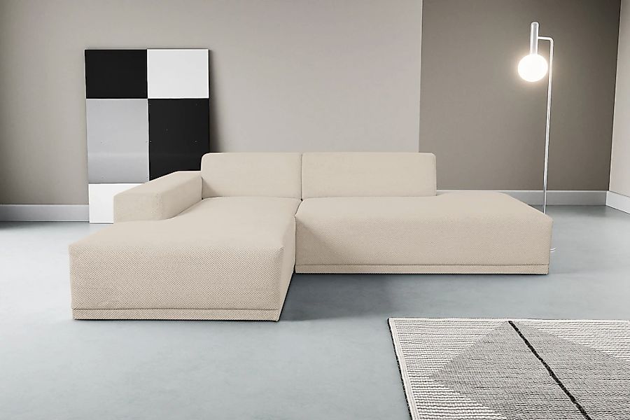 WERK2 Ecksofa "Apollo, hoher Sitzkomfort, aktuelles Design, Breite 264cm, L günstig online kaufen