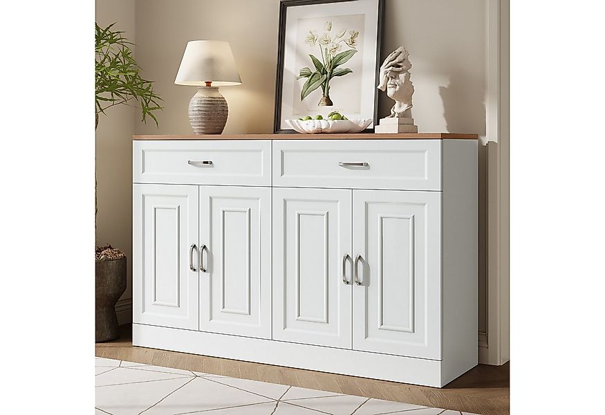 Merax Sideboard mit Soft-Close-System & natürlicher Holzmaserung (1 St., 12 günstig online kaufen