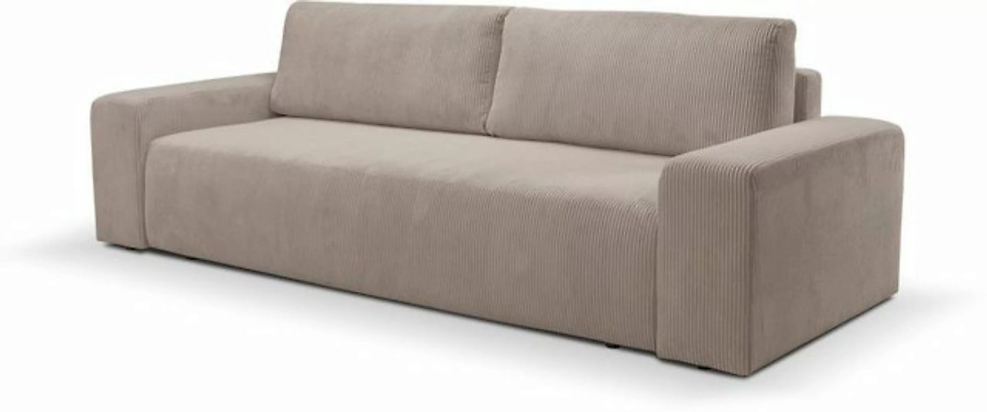 WERK2 Schlafsofa Hugo, Design 2-Sitzer Sofa in Cord mit Schlaffunktion & Be günstig online kaufen