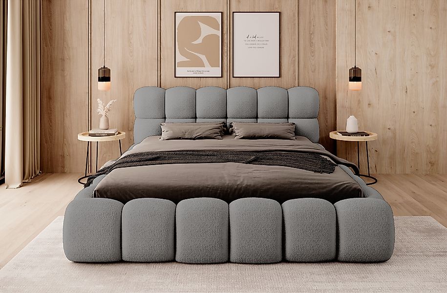 thematys Polsterbett mit Bettkasten, Stauraumbett, Bouclé günstig online kaufen