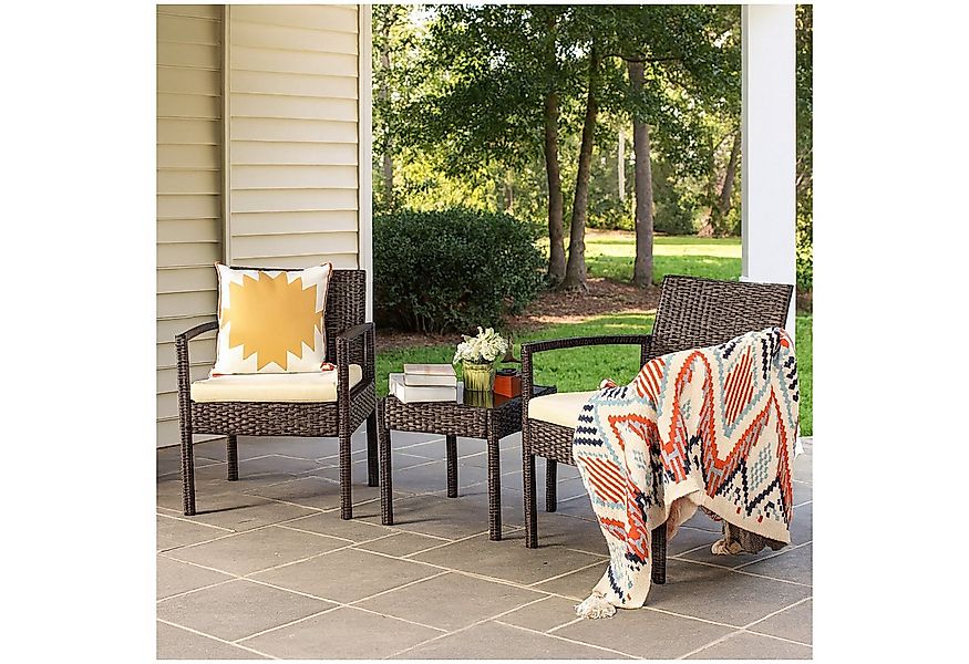 HTI-Living Garten-Essgruppe Terrassenmöbel Braun/Beige Santadi, (Set, 3-tlg günstig online kaufen