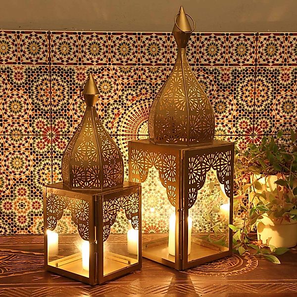 Casa Moro Kerzenlaterne Ramadan Laterne Gold günstig online kaufen