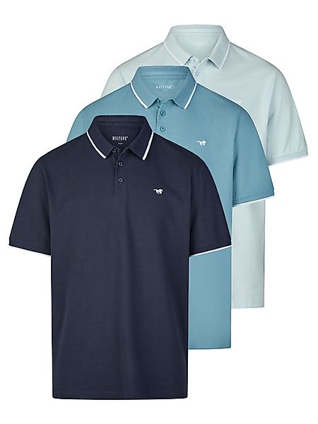 Mustang Poloshirt Herren Kurzarm 3er Pack Pablo Regular Fit günstig online kaufen