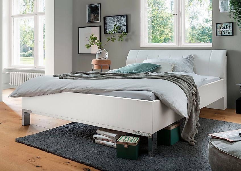 WIEMANN Futonbett "Monaco, Bettgestell, Bettrahmen, komfortables Polsterkop günstig online kaufen