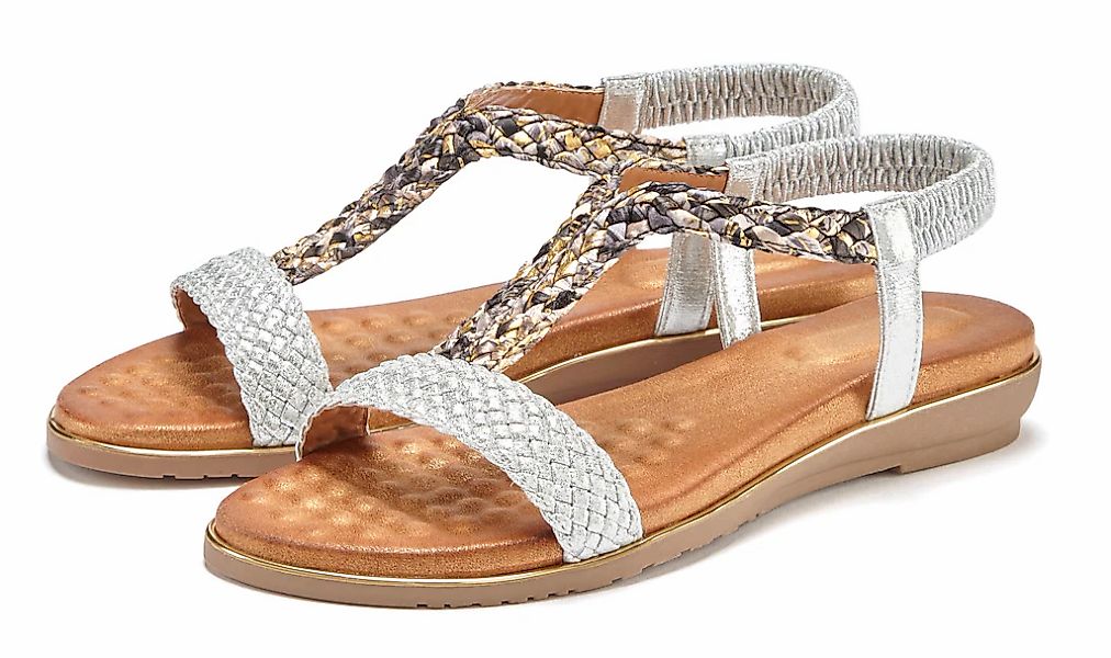 Vivance Sandale "Sommerschuh", Sandalette, Sommerschuh mit geflochtenen Rie günstig online kaufen