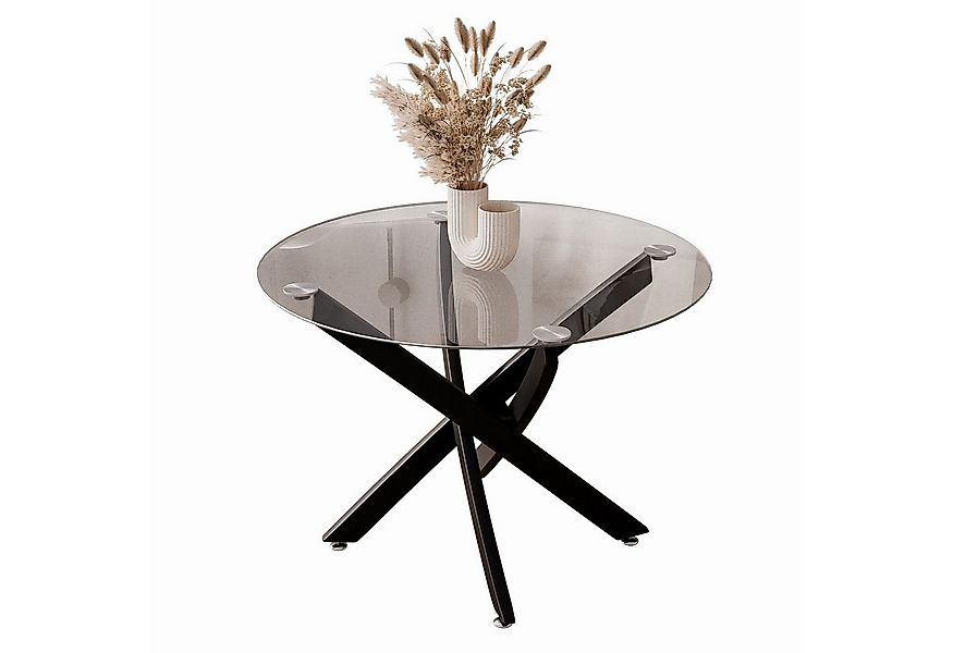 Lookway Couchtisch BEIRA mit Glasplatte (1 Tisch), Durchmesser: ⌀60 cm günstig online kaufen