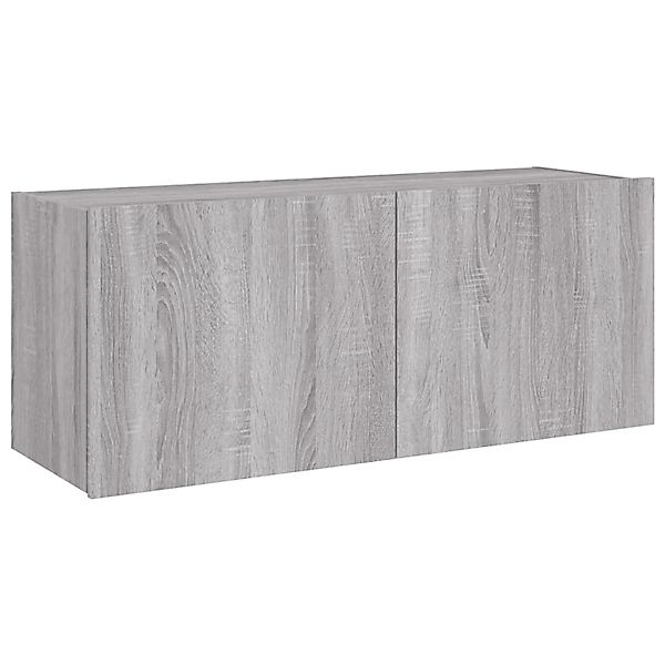 vidaXL TV-Wandschrank mit LED-Leuchten Grau Sonoma 100x35x41 cm 837328 günstig online kaufen