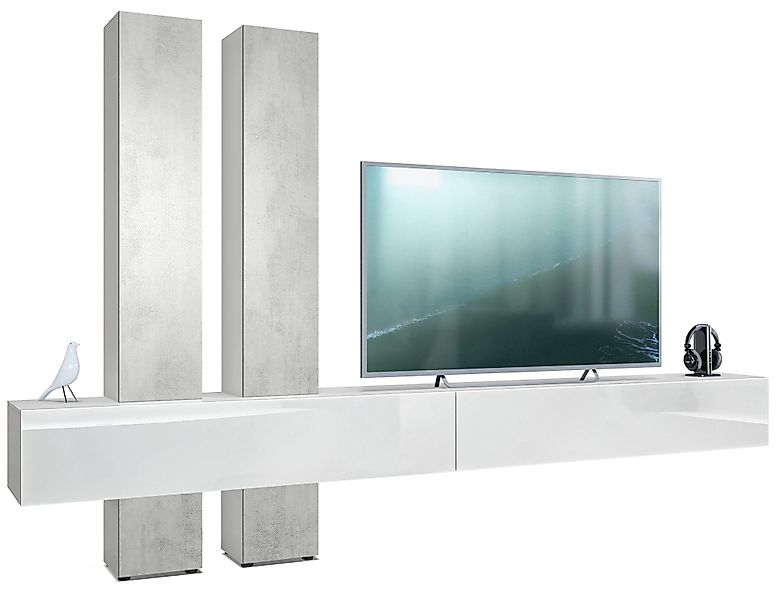 Vladon Wohnwand Moja, (Anbauwand, mit Rückwand günstig online kaufen