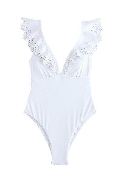 Next Badeanzug Bauchweg-Badeanzug mit Rüschen und Ausschnitt (1-St) günstig online kaufen