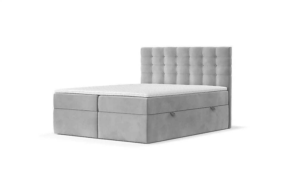 Boxspringbett mit Stauraum   ¦ grau ¦ Maße (cm): B: 122 H: 120 Betten > Kom günstig online kaufen