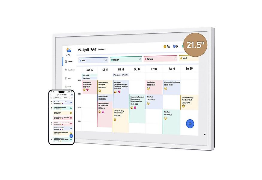 EKASN 21,5'' Digitaler Kalender mit Touchscreen Digitaler Bilderrahmen (54, günstig online kaufen