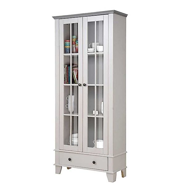 Vitrinenschrank Stauraumvitrine im Landhausstil 190 cm hoch günstig online kaufen