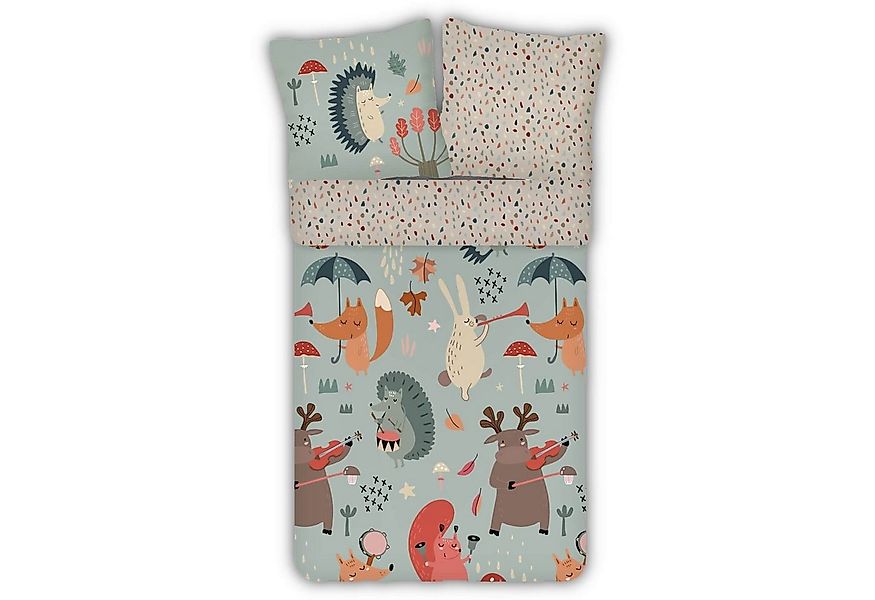 ESPiCO Kinderbettwäsche Waldtiere Bunt Trendy Bedding, Renforcé, 2 teilig, günstig online kaufen