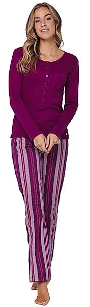 Rebelle Schlafanzug Damen Pyjama lang (2 günstig online kaufen