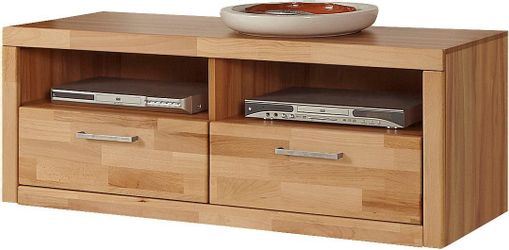 Home affaire Lowboard "Logo,130cm breit,42 cm tief, Fronten Massivholz, Kab günstig online kaufen