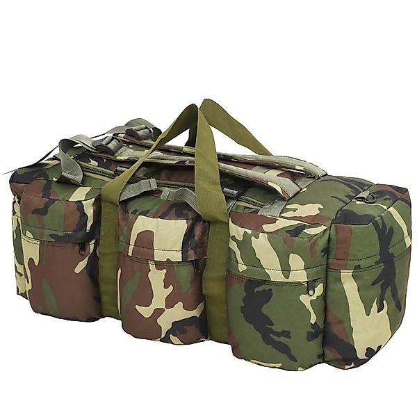 vidaXL Sporttasche, 3-in-1 Seesack Armee-Stil 90 günstig online kaufen