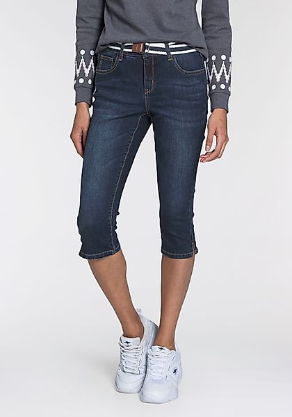 KangaROOS Caprijeans "CAPRI-JEANS mit Gürtel", (Set, mit abnehmbarem Gürtel günstig online kaufen