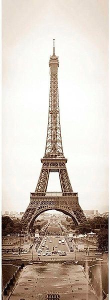 living walls Fototapete »Eiffelturm Paris« glatt Fototapete Eiffelturm Brau günstig online kaufen