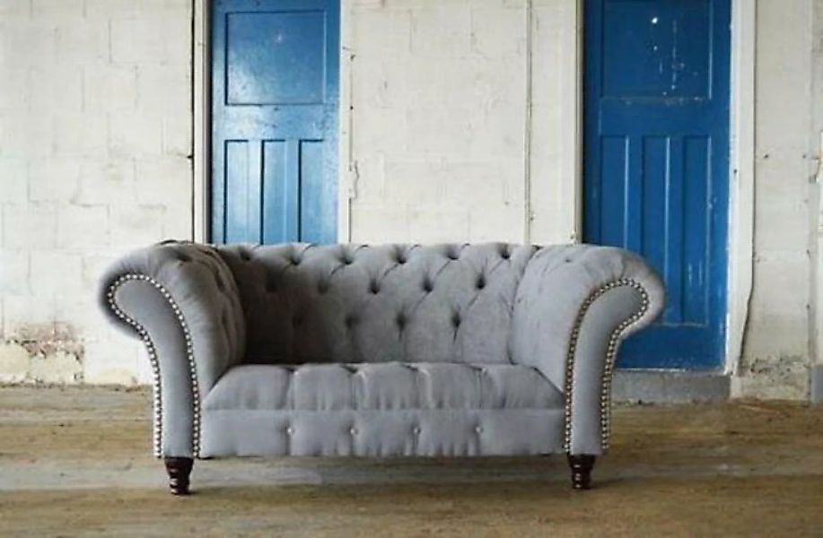 JVmoebel Sofa Chesterfield Textil Sofa 2 Sitzer Sofa Polster Sofas Design L günstig online kaufen