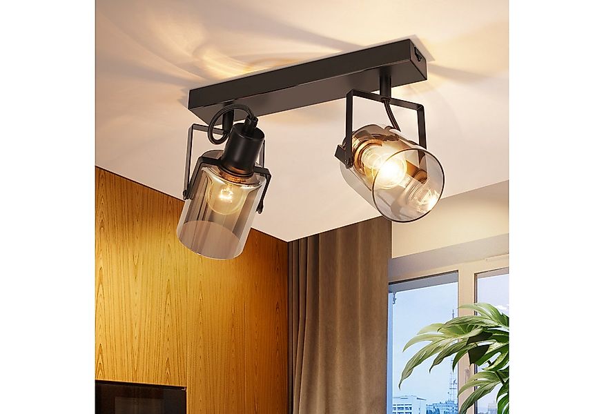 Nettlife Deckenstrahler Vintage 1/2/3/4 flammig Deckenstrahler Rauchgrau, S günstig online kaufen