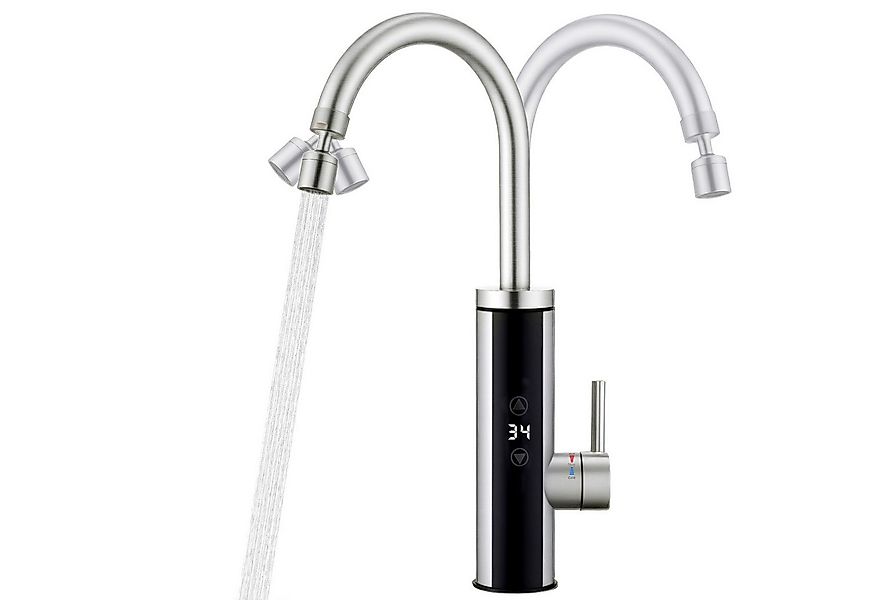 HOMELODY Küchenarmatur mit Durchlauferhitzer, Wasserhahn 360° drehbar,3-Stu günstig online kaufen