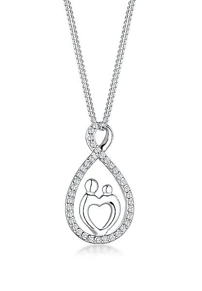 Elli Kette mit Anhänger Mutter Kind Infinity Zirkonia Weiß 925 Sterling Sil günstig online kaufen