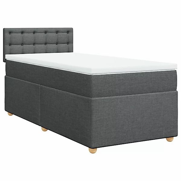 vidaXL Boxspringbett mit Matratze Dunkelgrau Stoff2100373 günstig online kaufen