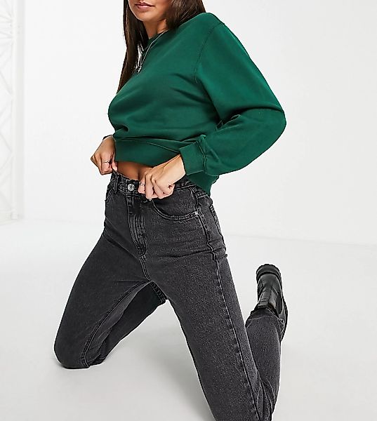 Pull&Bear Tall – Schlichte Mom-Jeans in Grau günstig online kaufen