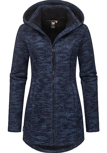 Ragwear Longstrickjacke Leysha Melange Sportliche Kapuzenjacke günstig online kaufen