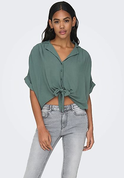 ONLY Kurzarmbluse "ONLPAULA LIFE S/S TIE SHIRT WVN NOOS" günstig online kaufen