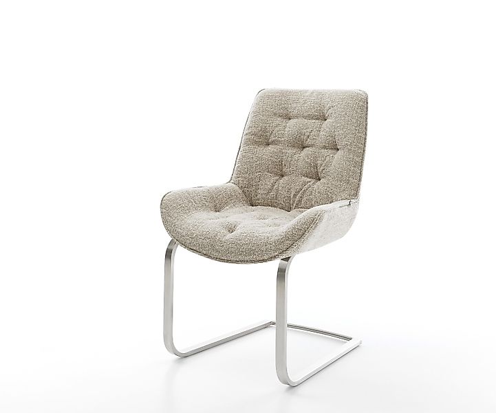Freischwinger Taimi-Flex Webstoff Soft Beige Freischwinger flach Edelstahl günstig online kaufen