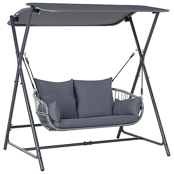 Beliani Gartenschaukel FIASTRA Dunkelgrau 140x170x202 günstig online kaufen