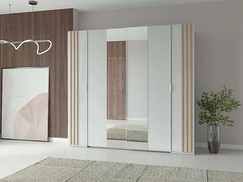 Home affaire Kleiderschrank "Kleiderschrank Calera mit Spiegel, 10 Einlegeb günstig online kaufen