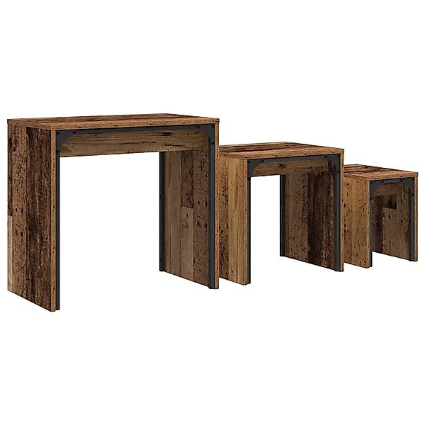 vidaXL Nesting Couchtisch 3 Stk Altholz 60 x 35 x 56 cm Holzwerkstoff 88353 günstig online kaufen