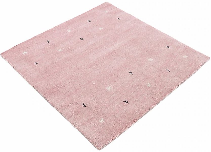 carpetfine Wollteppich "Gabbeh-Uni" quadratisch 15 mm Höhe reine Wolle, han günstig online kaufen
